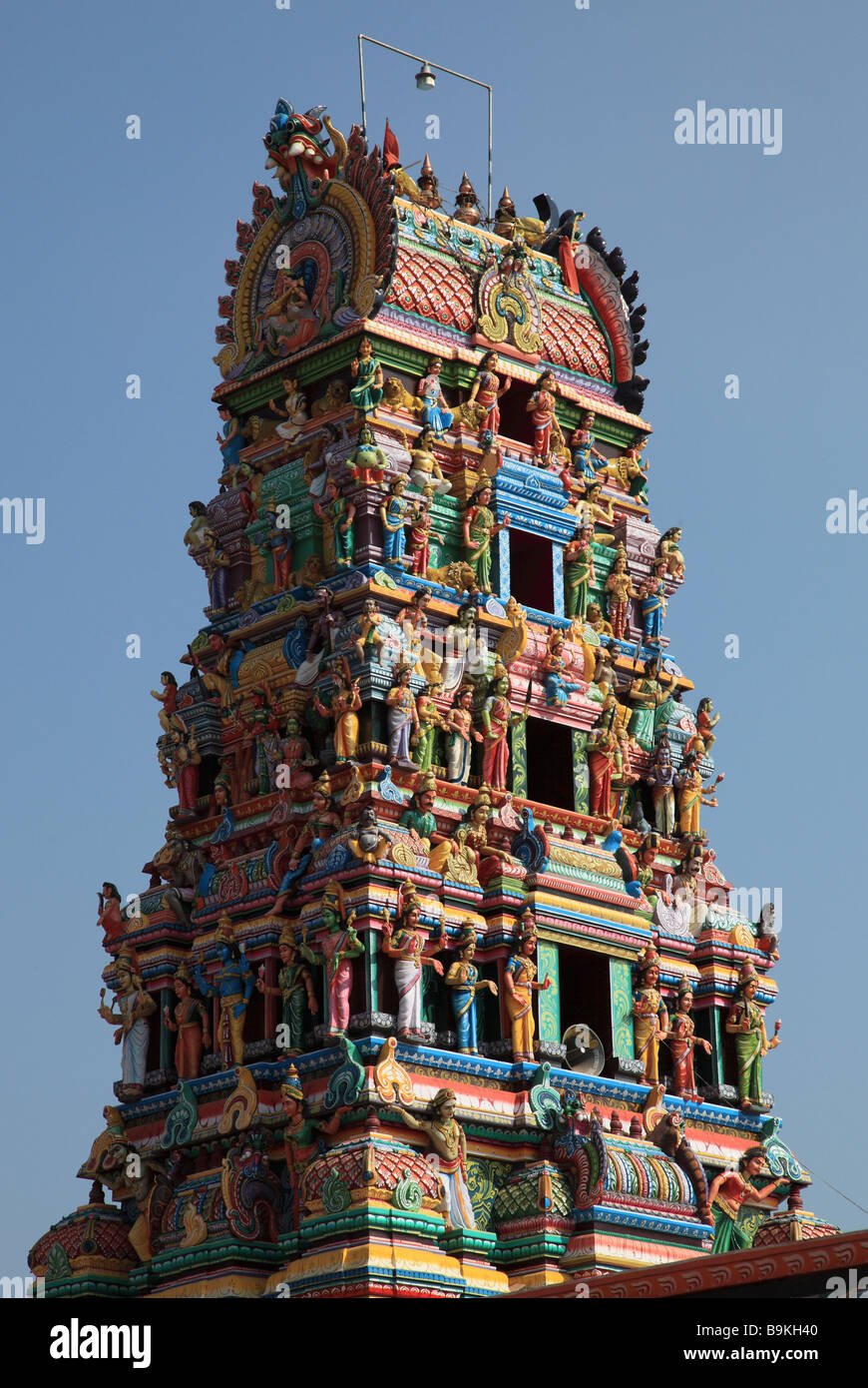 Inde Pondichéry Pondichéry Hindu Temple Banque D'Images