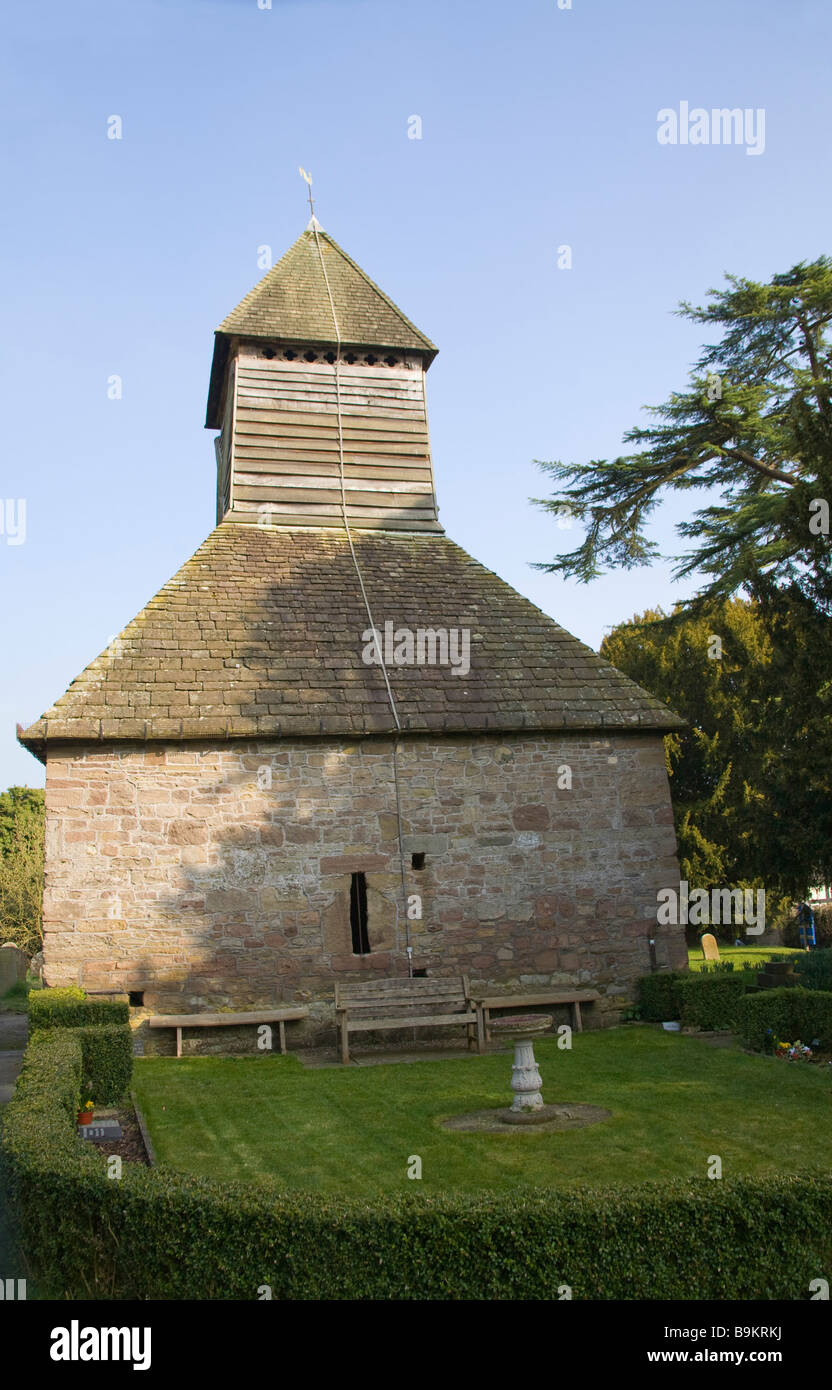 Yarpole Herefordshire Angleterre UK Le clocher de St Leonards Church datant de 1195 Banque D'Images