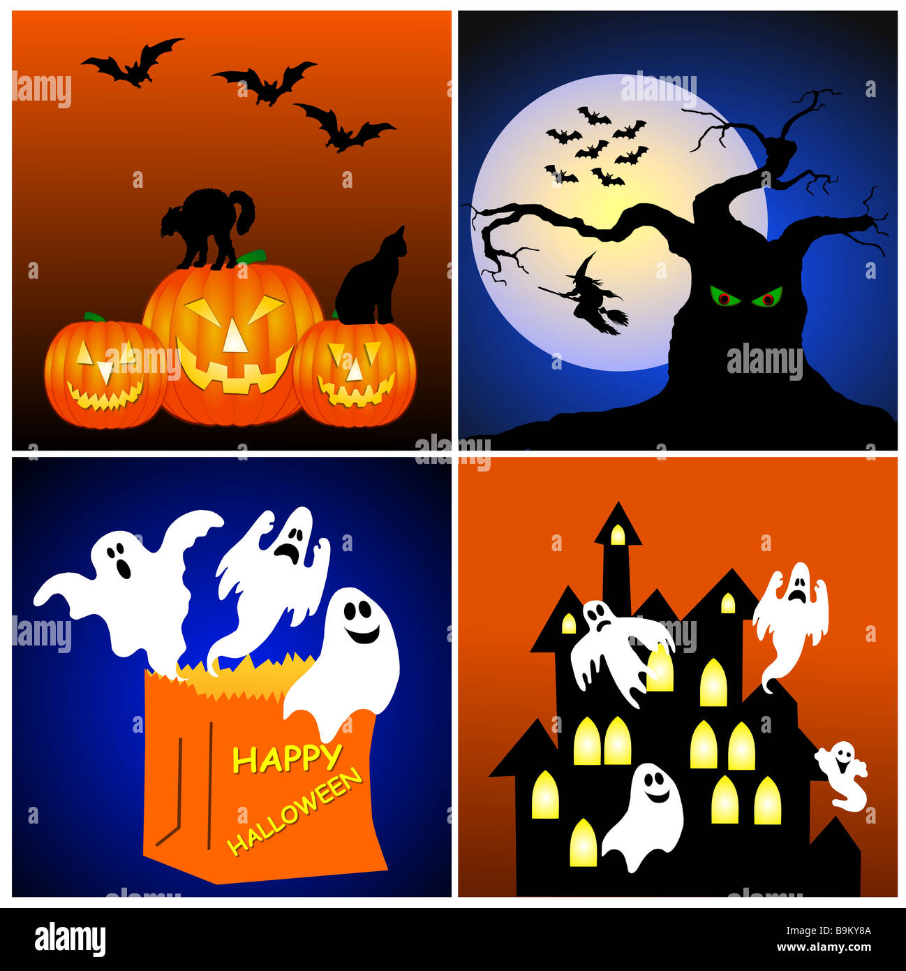 Collage d'halloween Banque D'Images