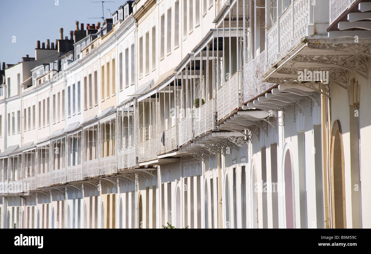 Maisons mitoyennes de style géorgien 351 Royal York Clifton Bristol Banque D'Images