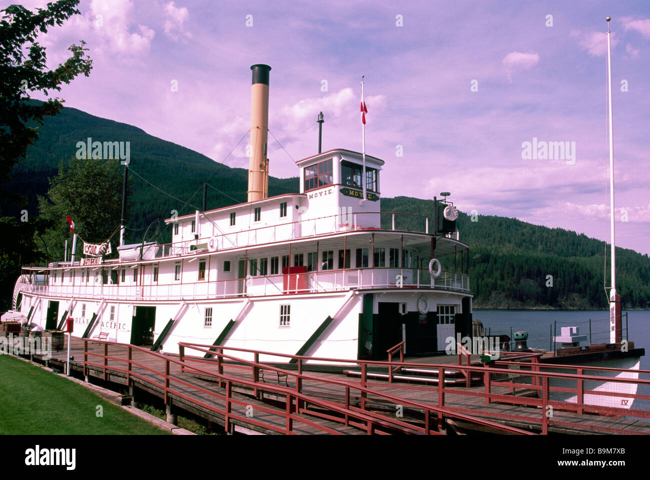 Kaslo, BC, en Colombie-Britannique, Canada - SS Moyie, bateaux à aubes historique, lieu historique national S.S. Moyie, région de Kootenay Banque D'Images