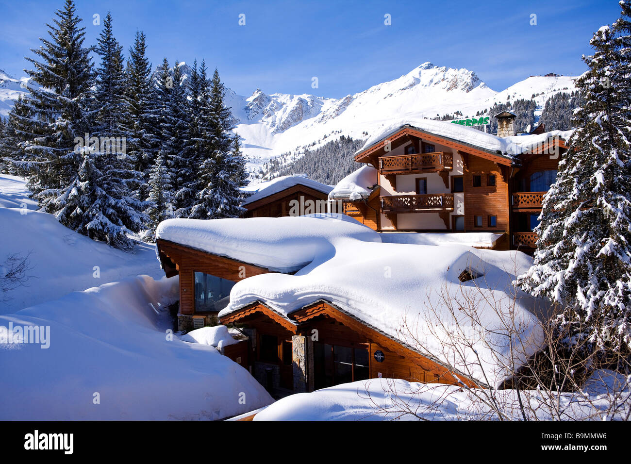 France, Savoie, Courchevel 1850, 3 star Hotel Les Sherpas Banque D'Images