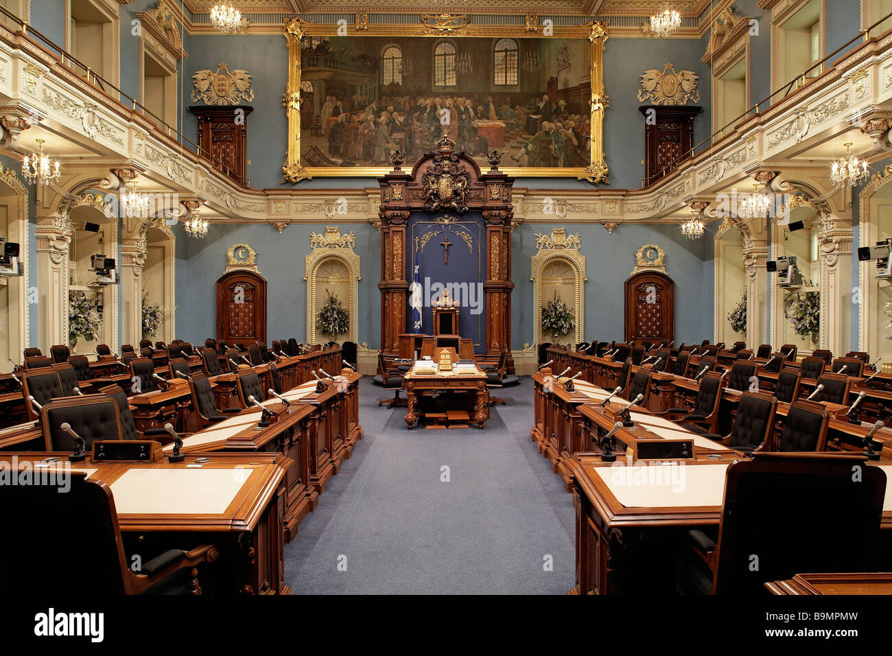 Canada Quebec Province De Quebec Le Parlement Siege De L Assemblee Nationale Salon Bleu Photo Stock Alamy