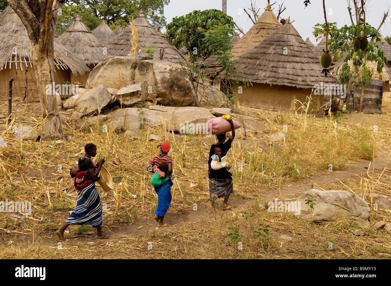 Le Sénégal, région de Tambacounda, près de Kédougou, village de l