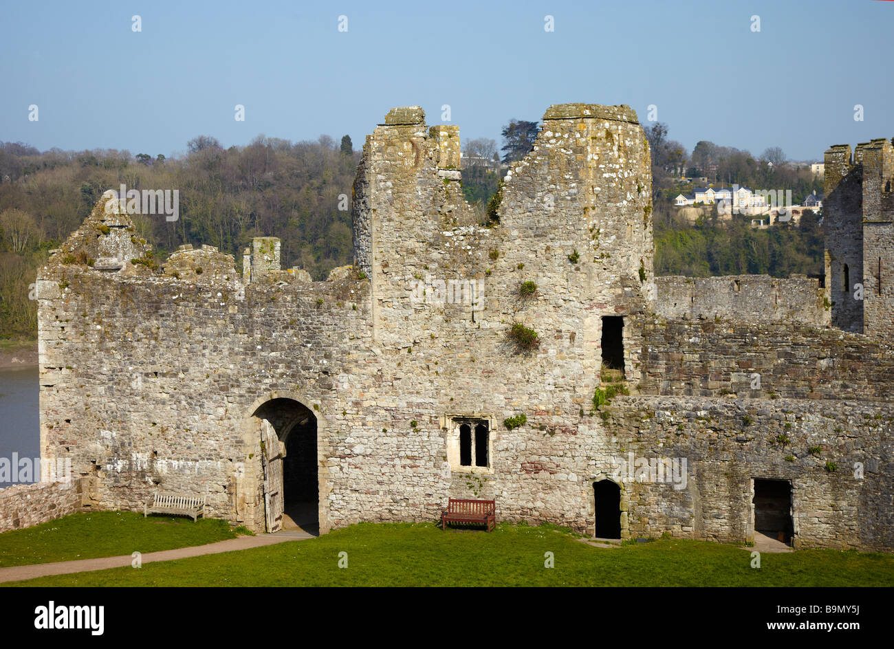 Le Château de Chepstow, Gwent, au Pays de Galles, Royaume-Uni Banque D'Images