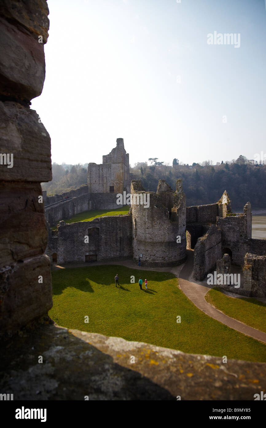 Le Château de Chepstow, Gwent, au Pays de Galles, Royaume-Uni Banque D'Images