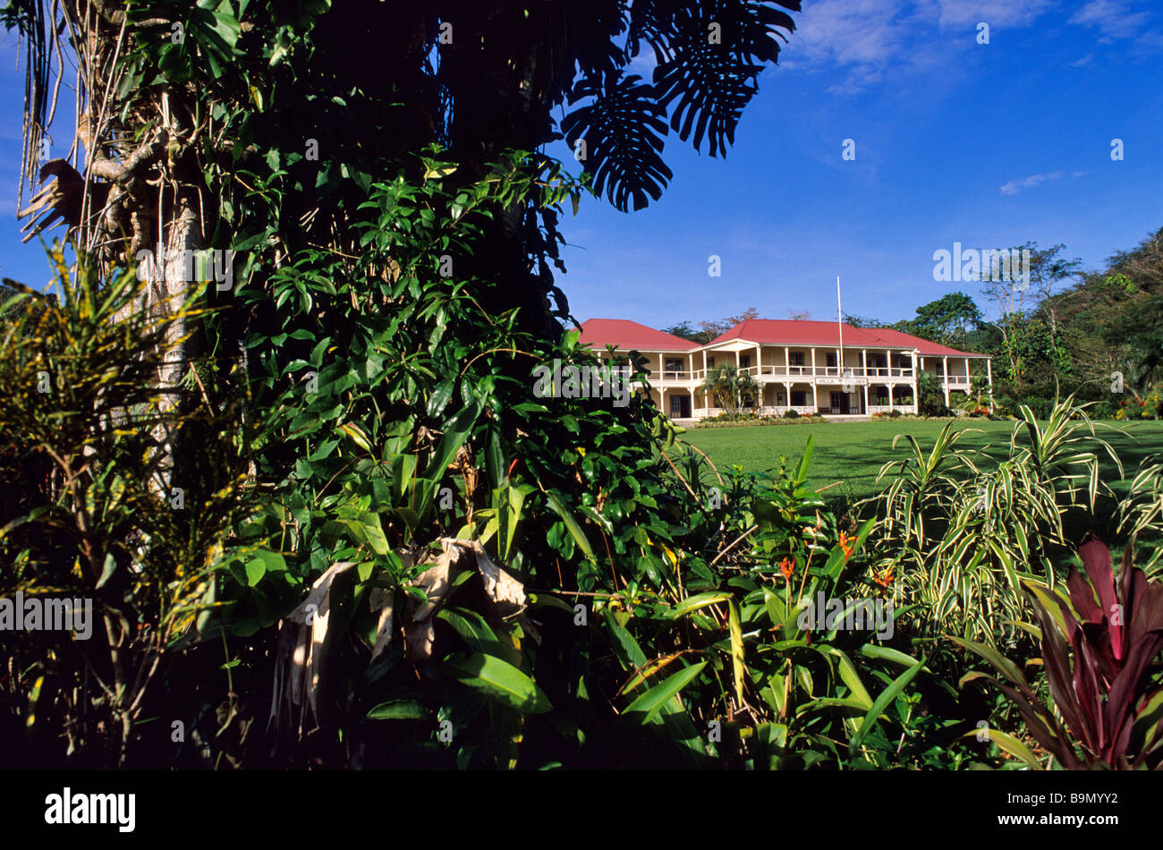 L'océan Pacifique Sud, l'archipel des Samoa, Île d'Upolu, ville d'Apia, Villa Vailima, Robert Louis Stevenson ' s home Banque D'Images