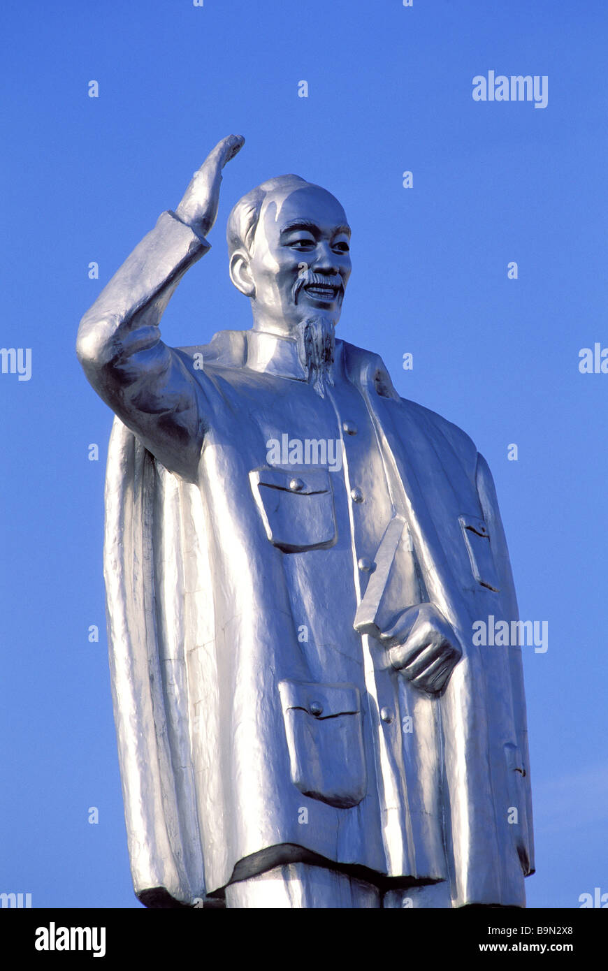 Vietnam, le delta du Mékong, Can Tho, statue de Ho Chi Minh Banque D'Images