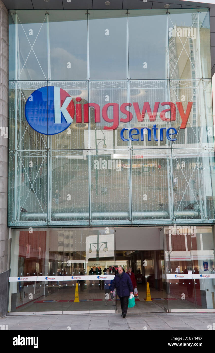 L'extérieur du centre commercial Kingway Newport South Wales UK Banque D'Images