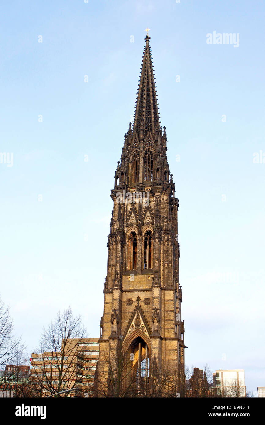 Allemagne, ville hanséatique de Hambourg, War Memorial St. Nikolai Church Banque D'Images