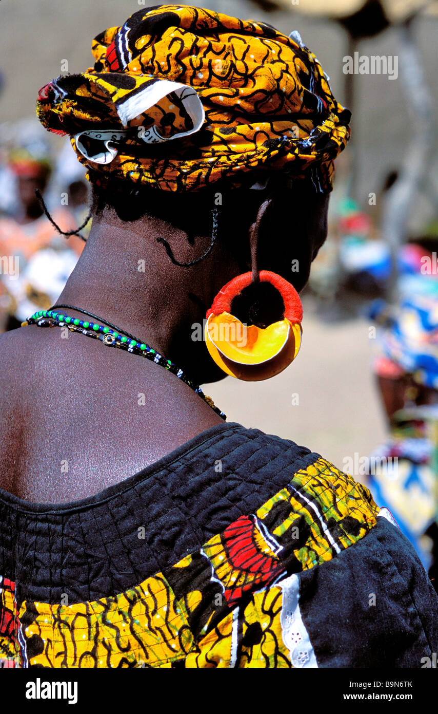 Mali, région de Mopti, Djenné, classée au Patrimoine Mondial par l'UNESCO, marché lundi Banque D'Images