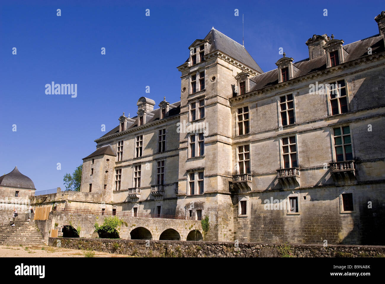 France, Gironde, entre deux mers (entre les rivières Garonne et Dordogne), la bastide de Cadillac, château des ducs d'Épernon Banque D'Images