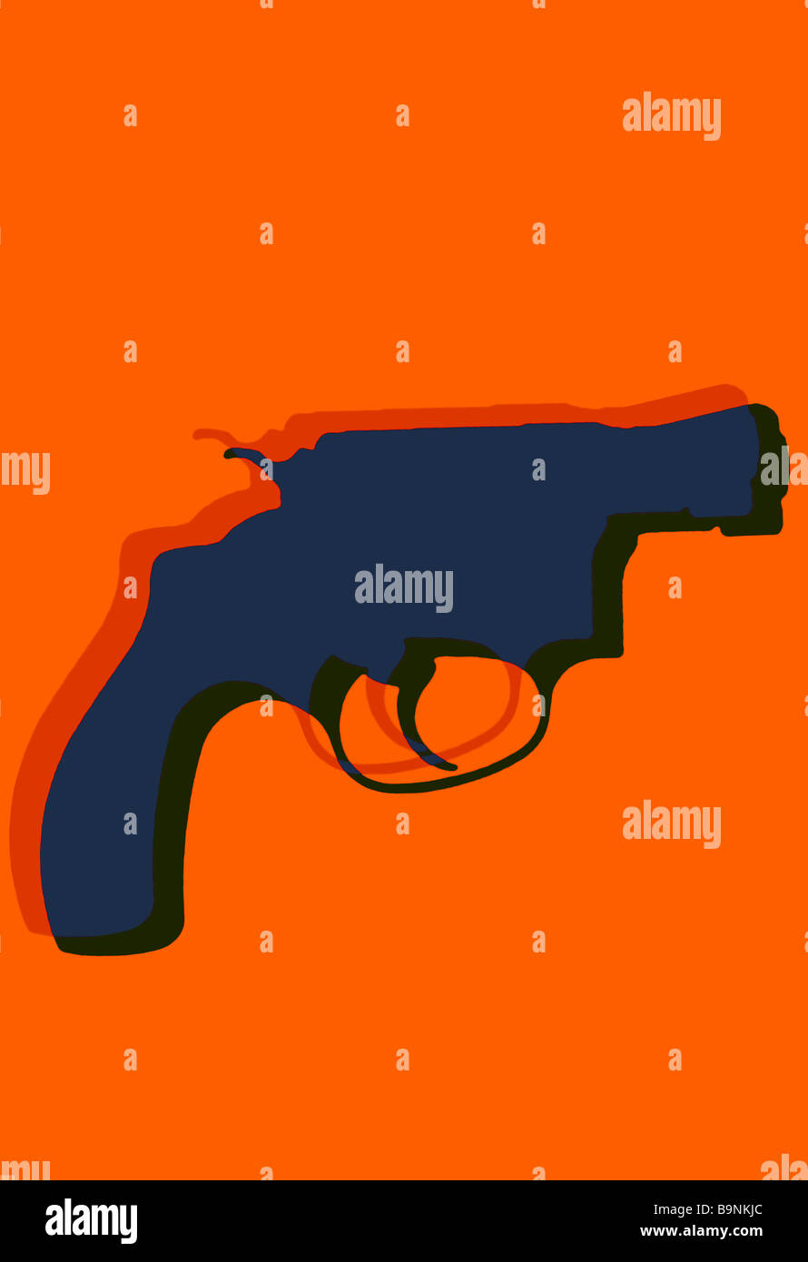 Aperçu de poing illustration graphique conceptuel de la violence vol application détective haine mortelle agression à main armée bandit outlaw noir Banque D'Images