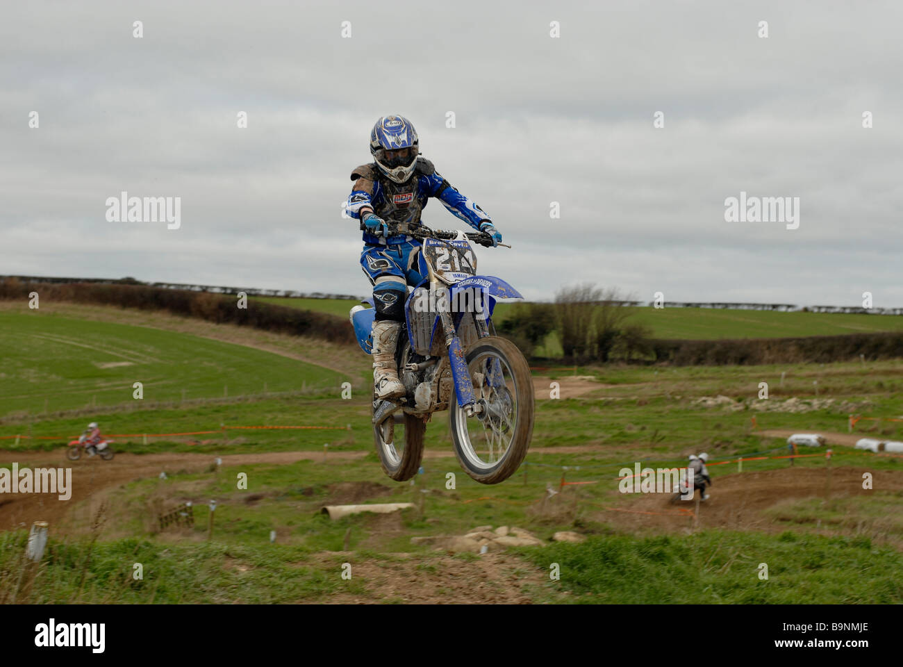 Motorcross Bike jump Banque D'Images