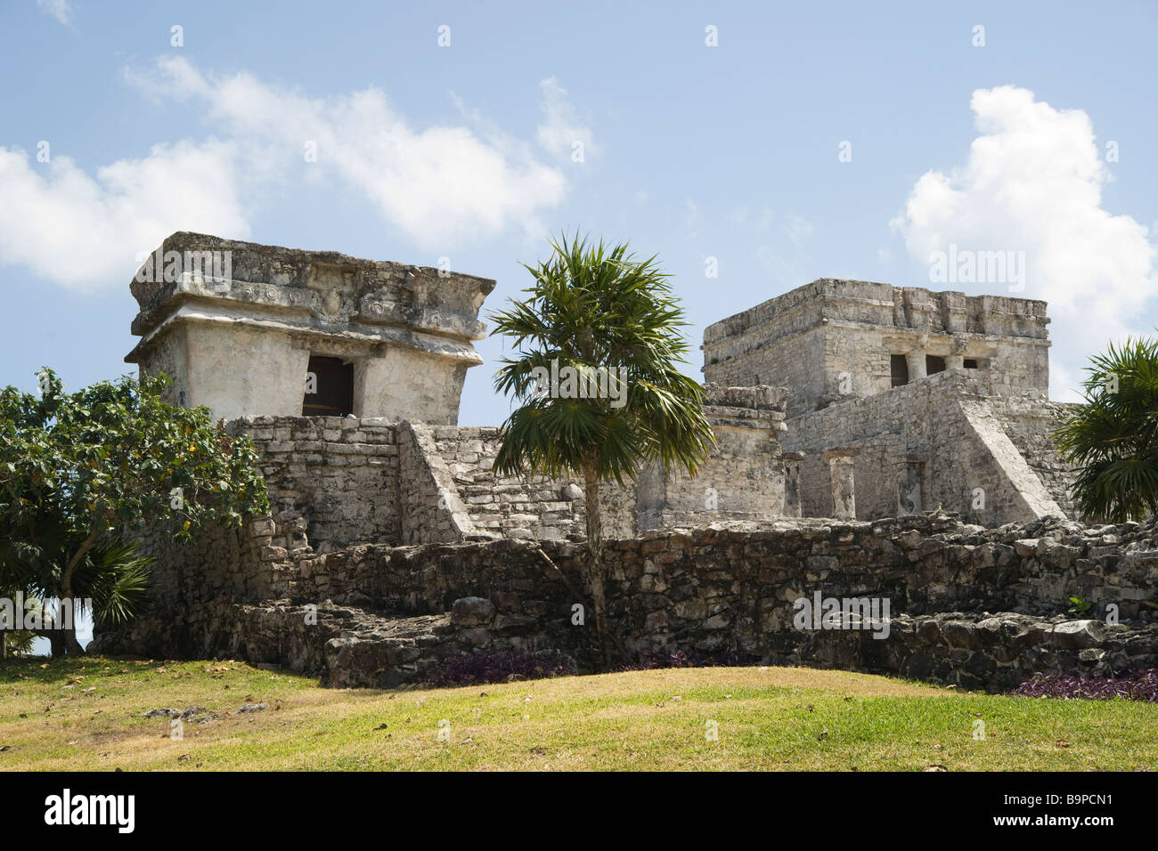 Mexique Yucatan Tulum 2009 l'ancienne ville fortifiée en ruines Maya Banque D'Images