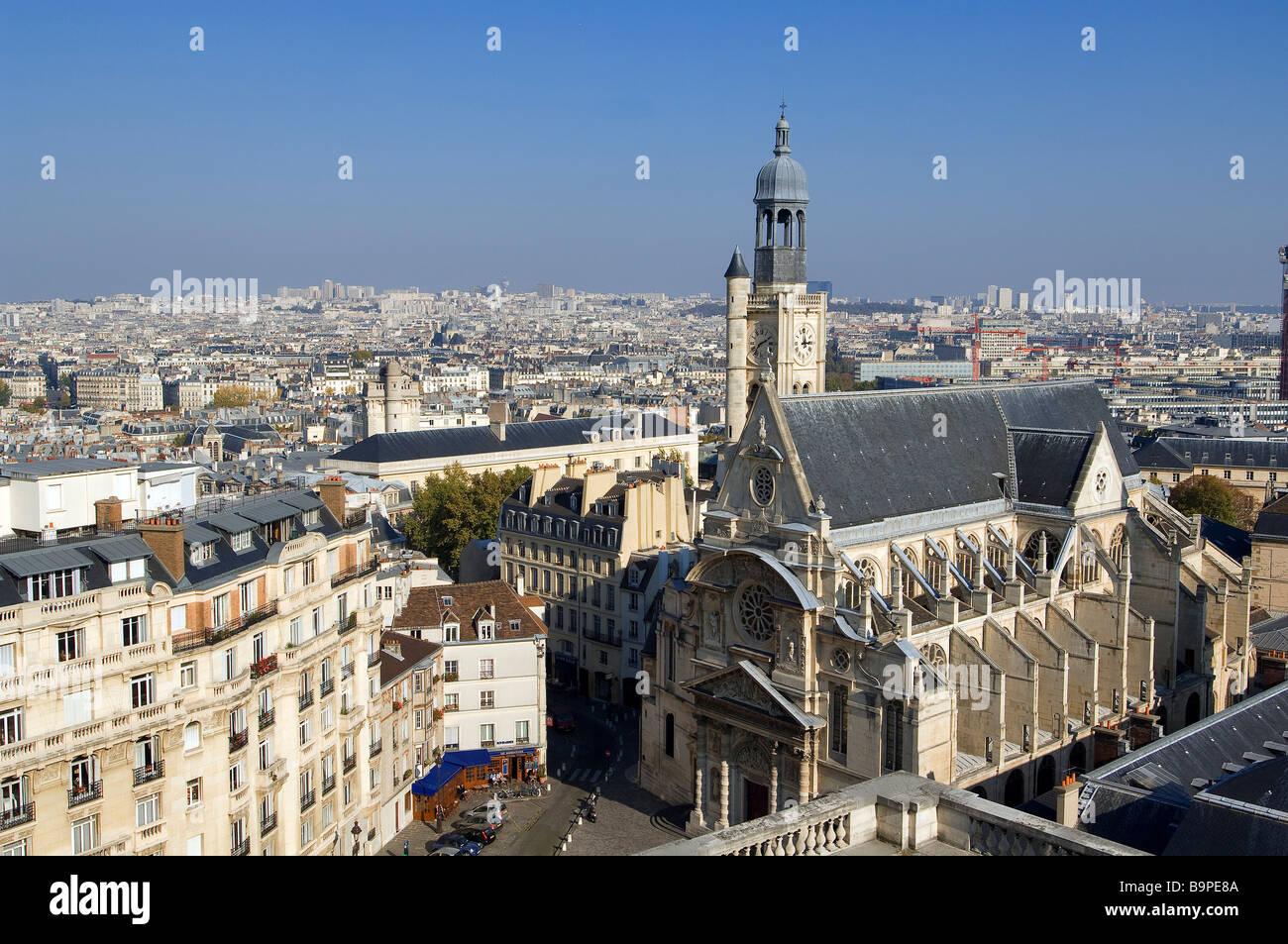 France, Paris, Quartier Latin, Saint Etienne du mont Church sur la Montagne Sainte Genevieve Banque D'Images