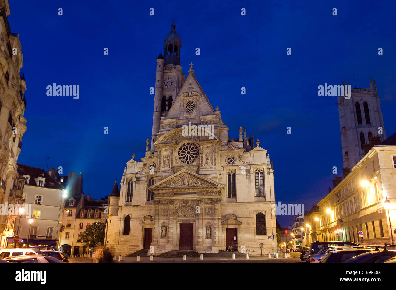 France, Paris, Quartier Latin, Saint Etienne du mont Church sur la Montagne Sainte Genevieve Banque D'Images