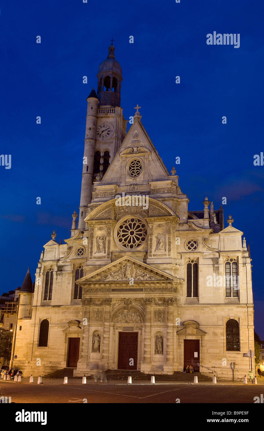France, Paris, Quartier Latin, Saint Etienne du mont Church sur la Montagne Sainte Genevieve Banque D'Images