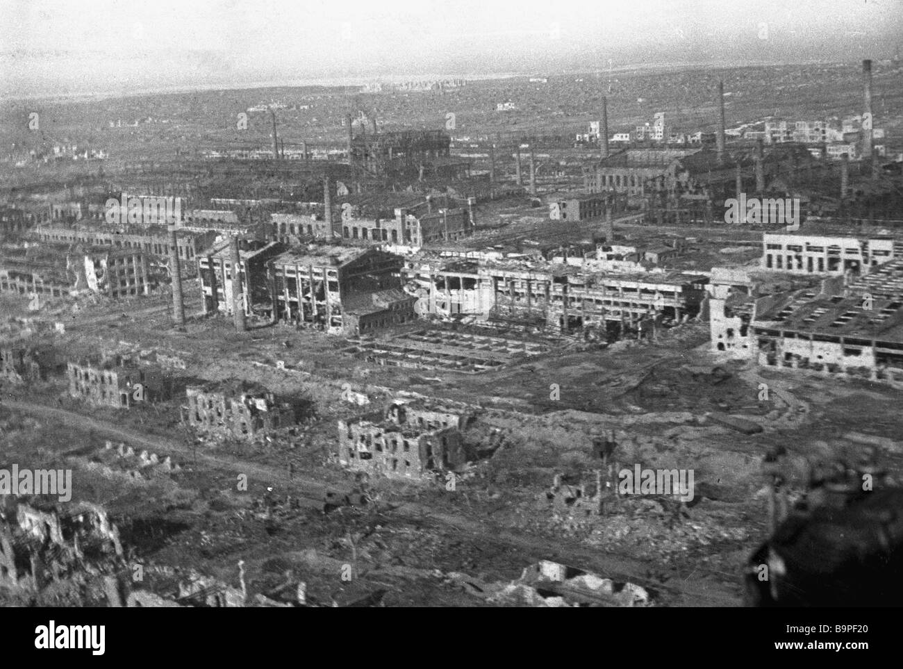 Vue aérienne de Stalingrad ruins Banque D'Images