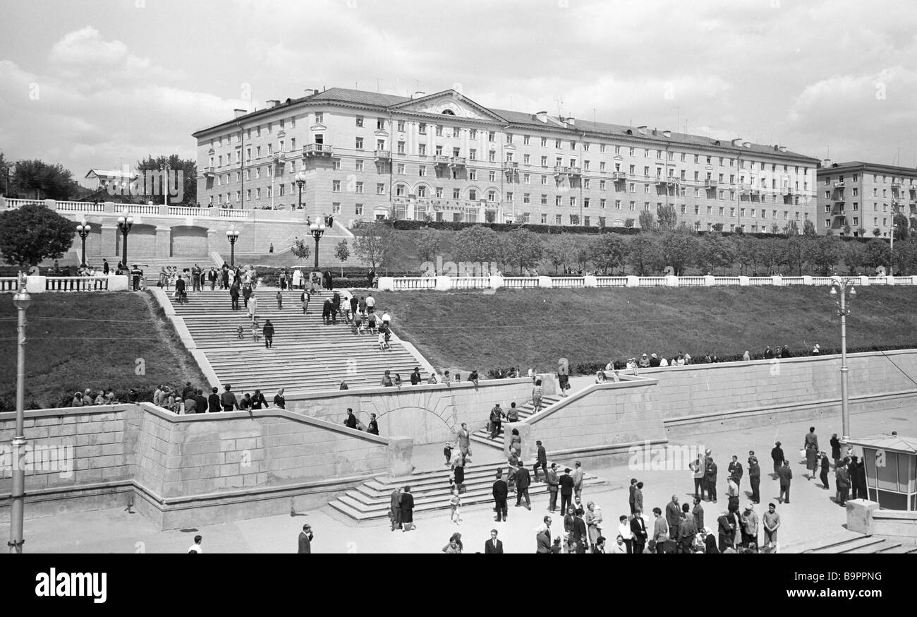 La rivière Volga à Saratov Banque D'Images