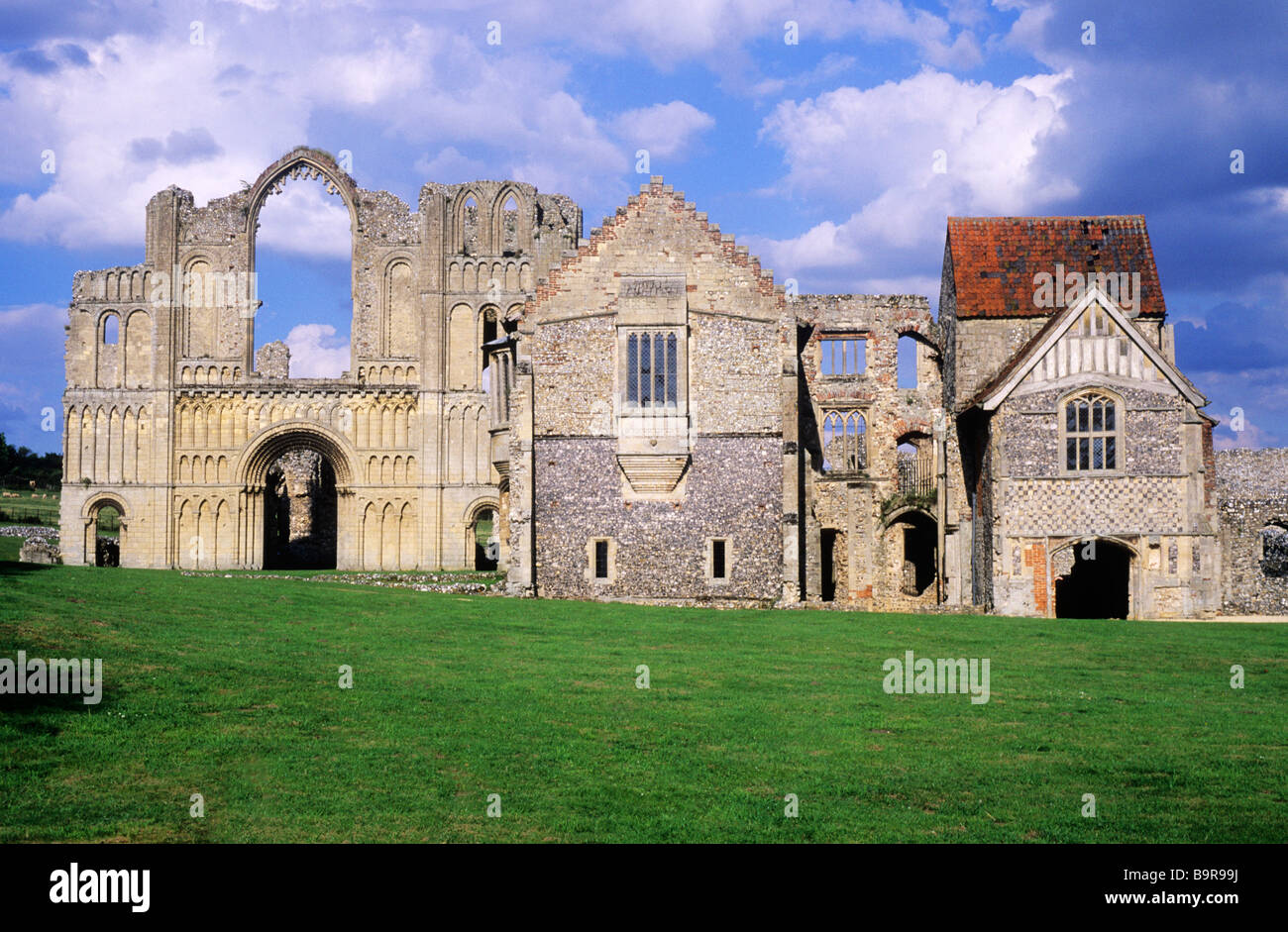 Castle Acre prieuré clunisien Norfolk House monastique médiévale Monastère East Anglia Angleterre UK English monastères prieurés Banque D'Images