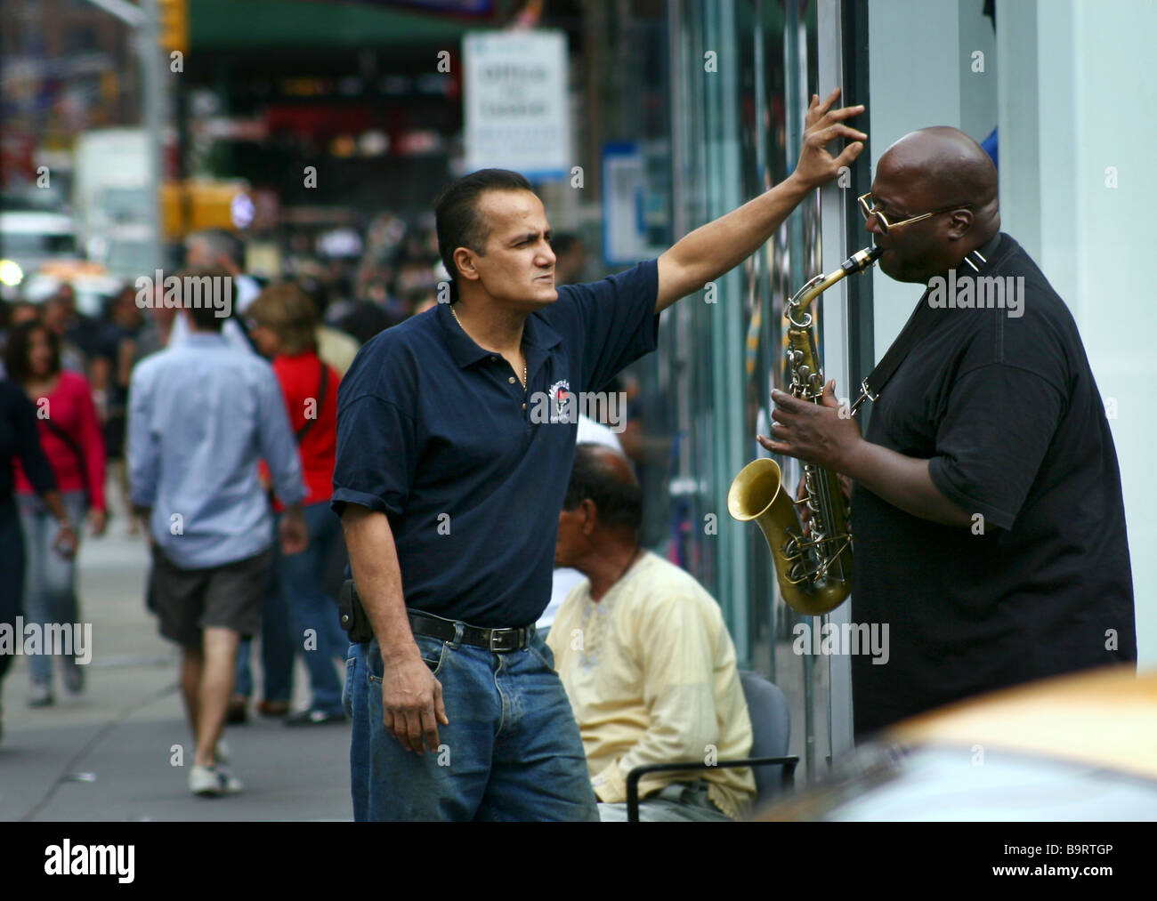 Les concerts de rue dans Greenwich Village Banque D'Images