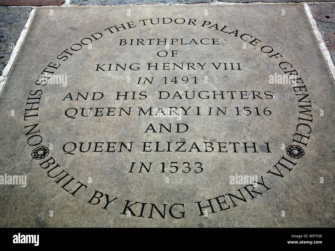 Site de palais de Greenwich et berceau du Roi Henry VIII, Londres Banque D'Images