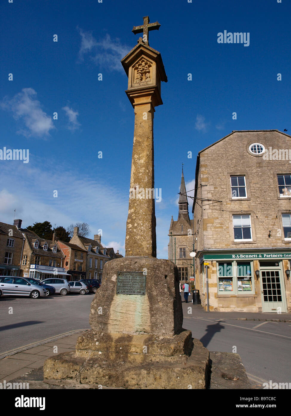 La place du marché de Stow On The Wold Cotswolds Gloucestershire England UK Banque D'Images