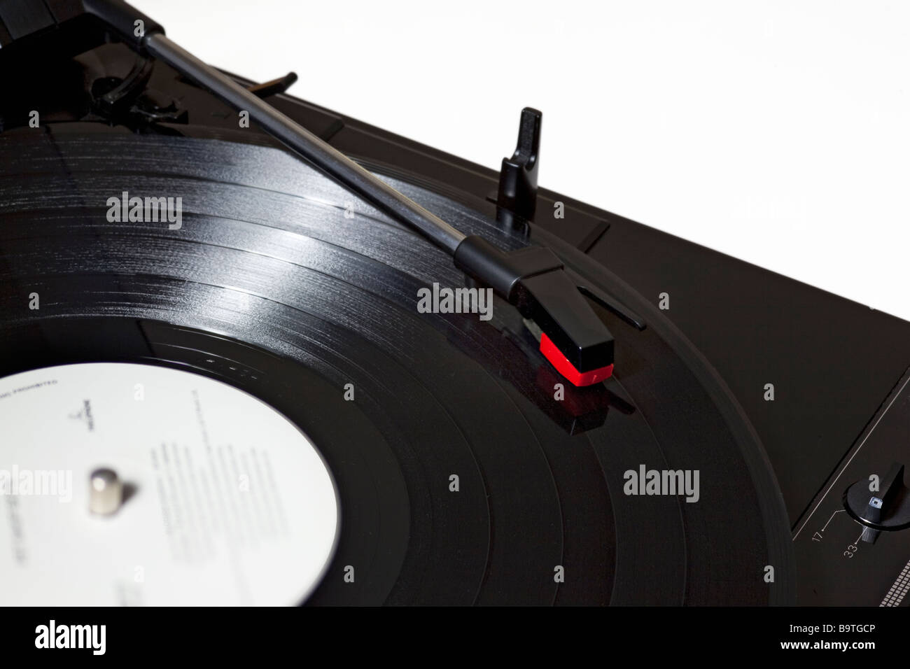 Un jeu long vinyle record. Banque D'Images