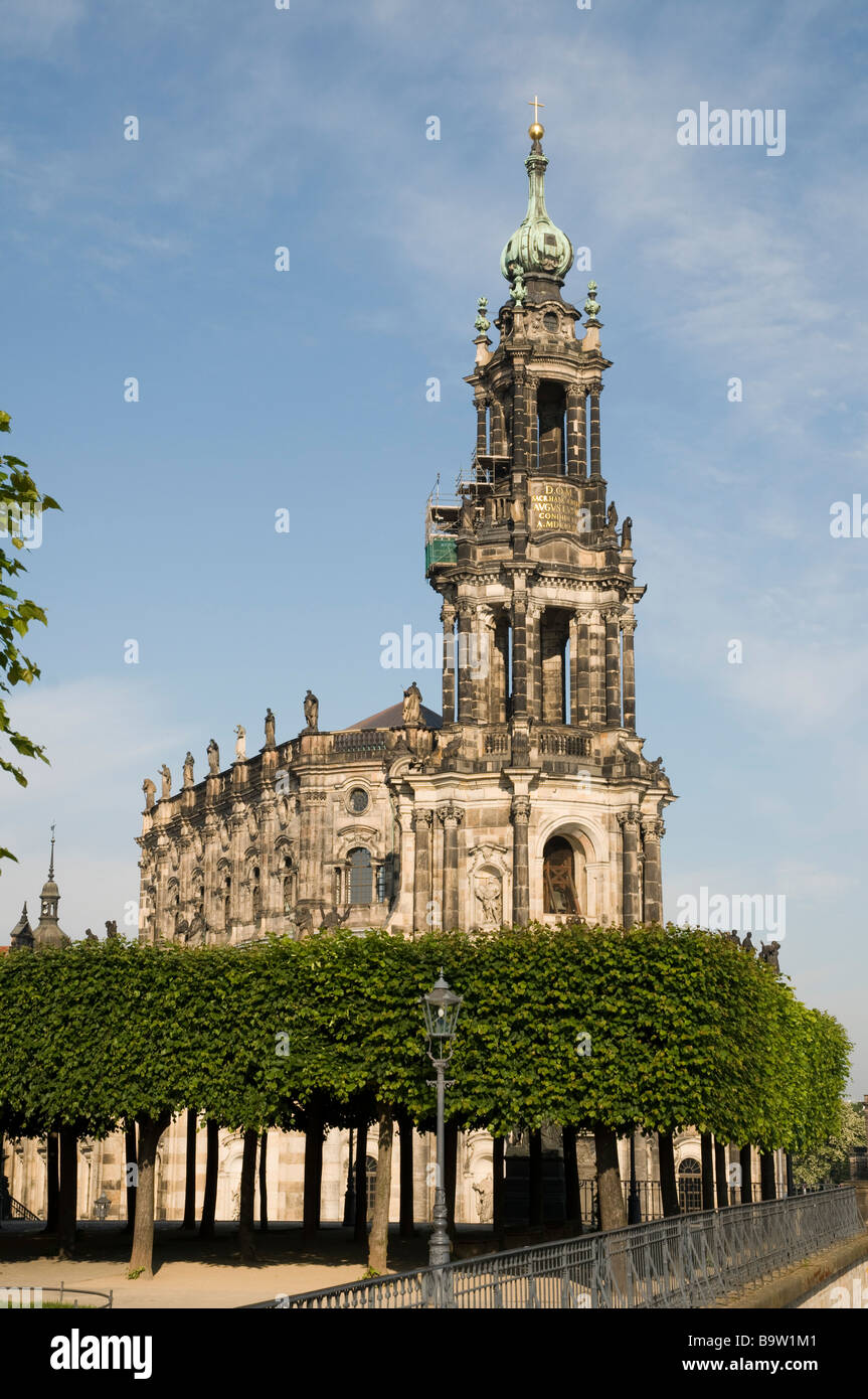 Hofkirche Kathedrale Dresden Sachsen Dresden Deutschland Allemagne cathédrale Banque D'Images