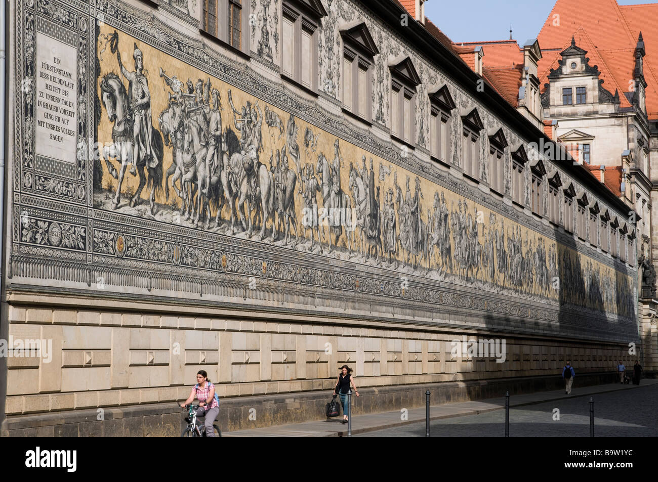 Wallpicture Fuerstenzug Dresde Allemagne Banque D'Images