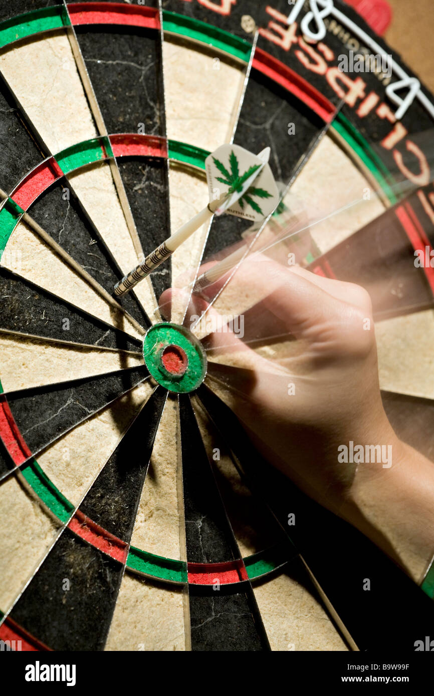 Prise en main à flèche cible Banque D'Images