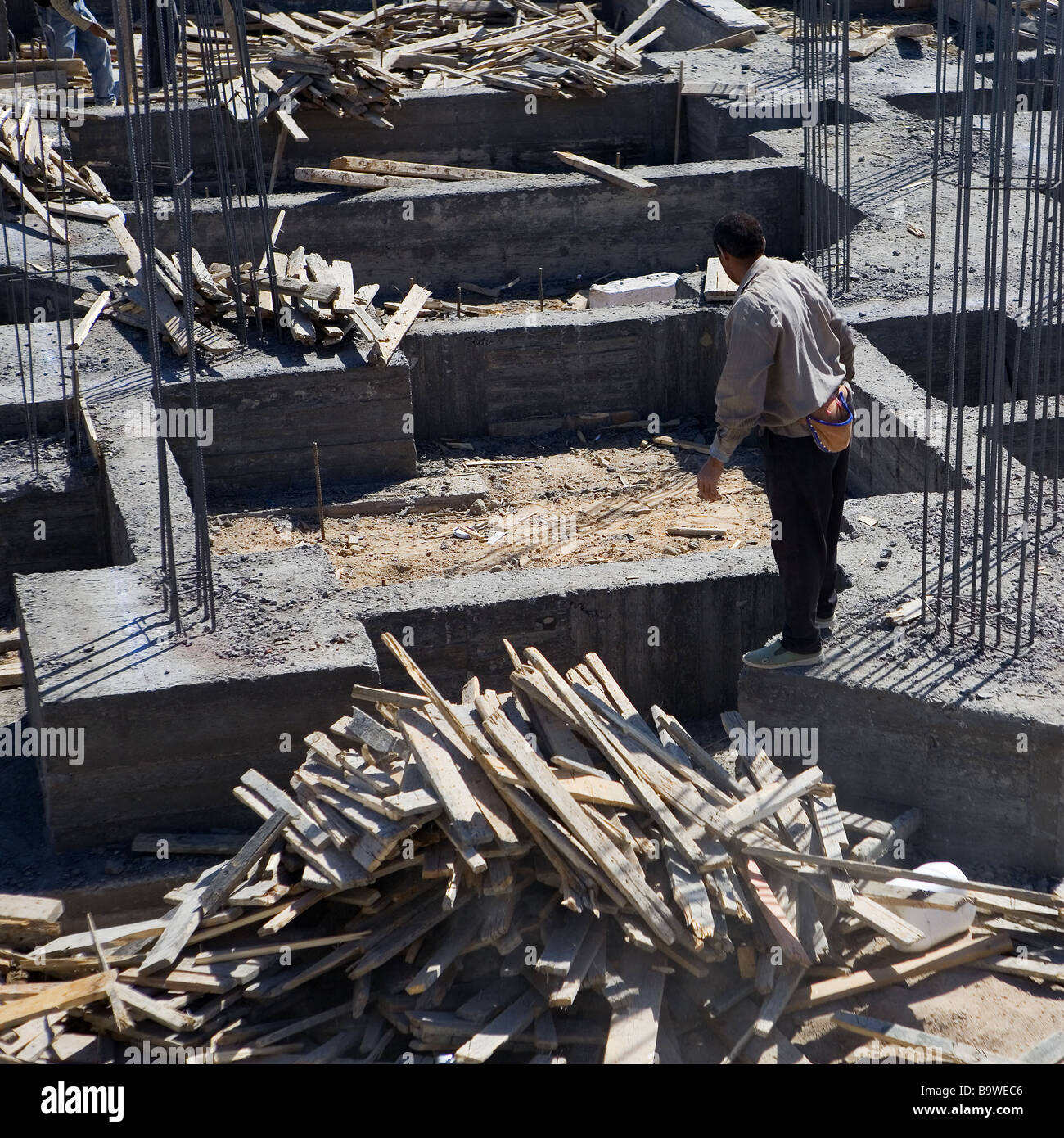 Travailleur de la construction Banque D'Images