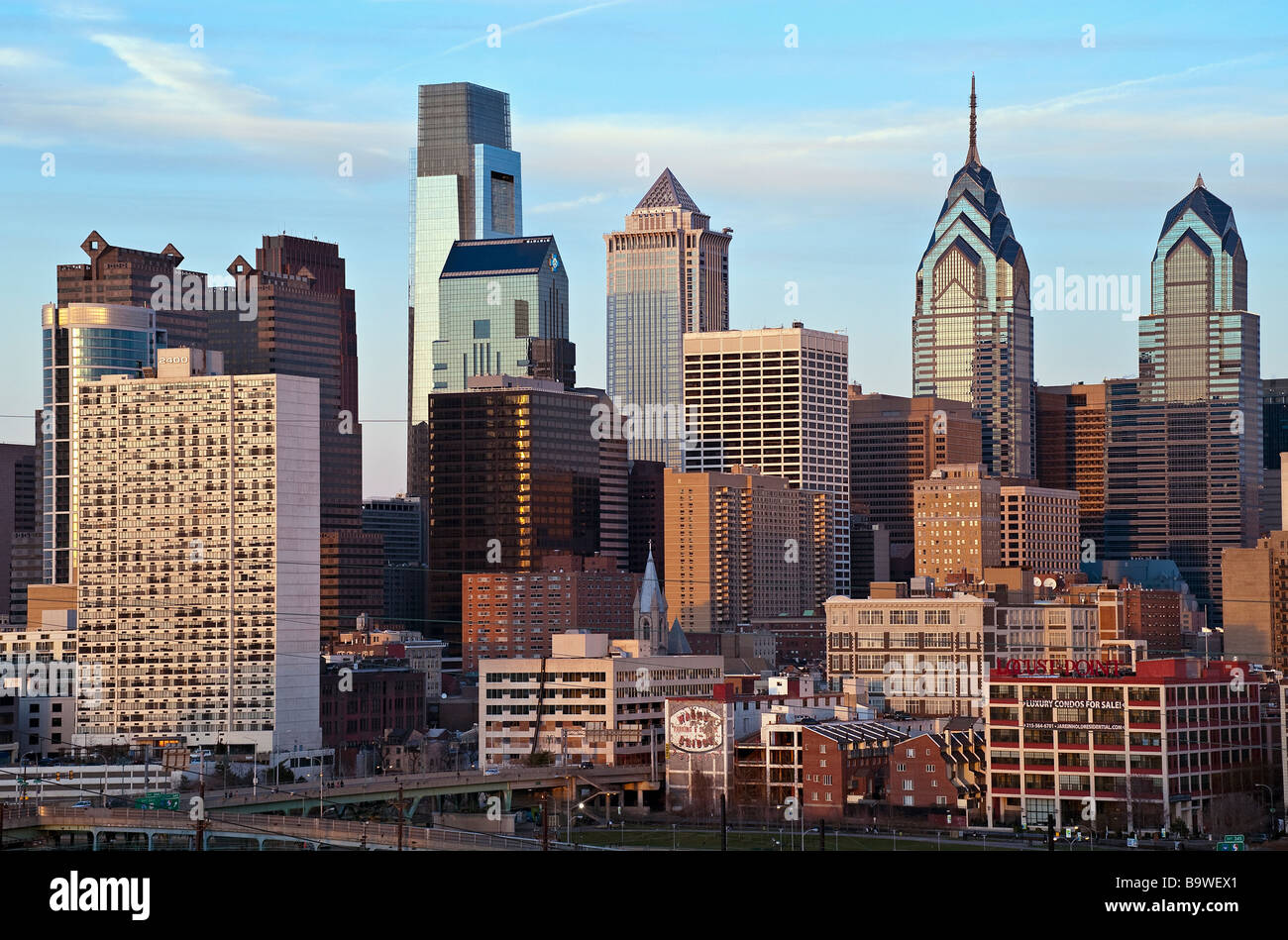 Philadelphia skyline new york usa Banque D'Images