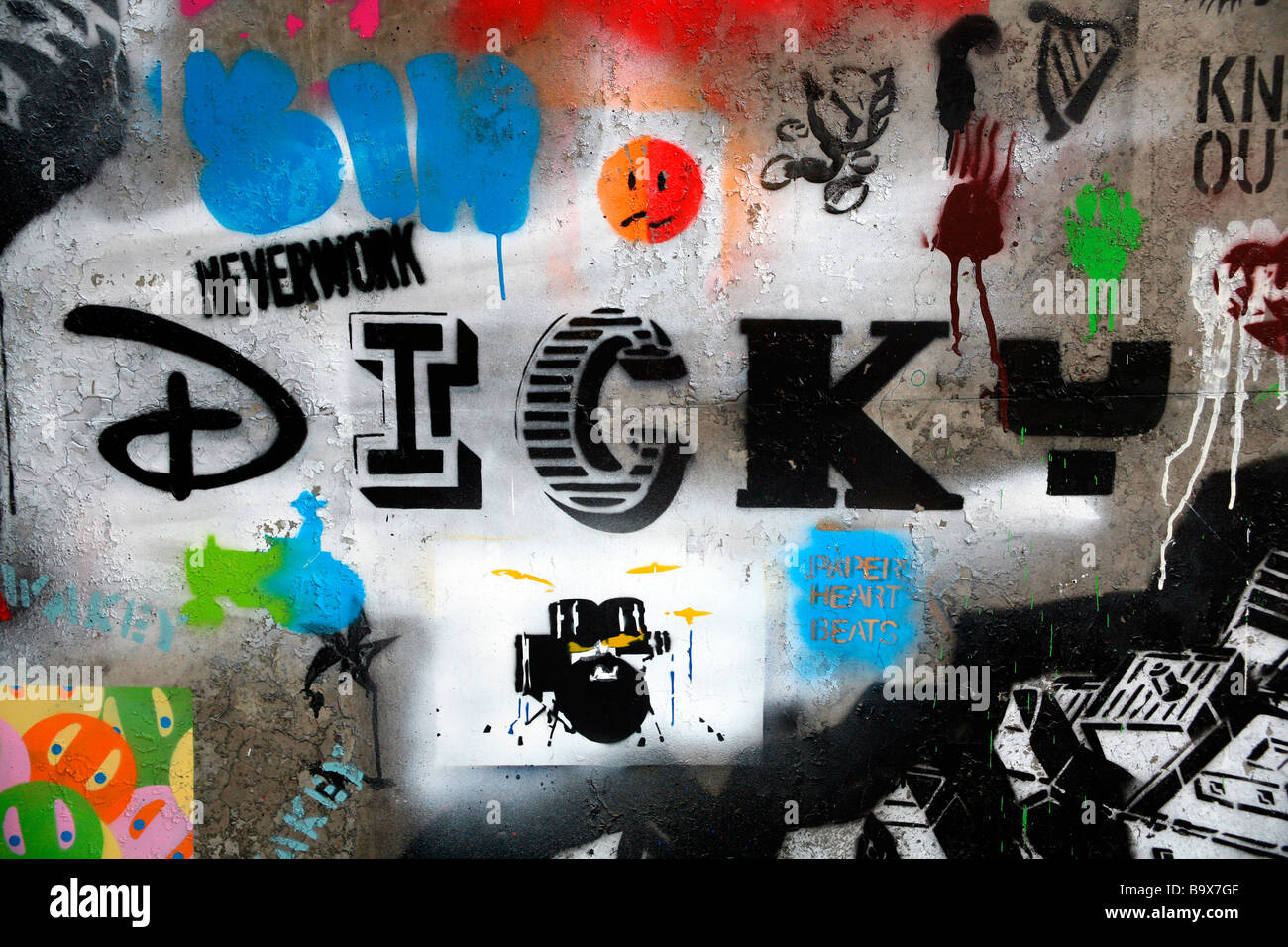 Illustrations de Dicky Leake St, Waterloo, London Banque D'Images
