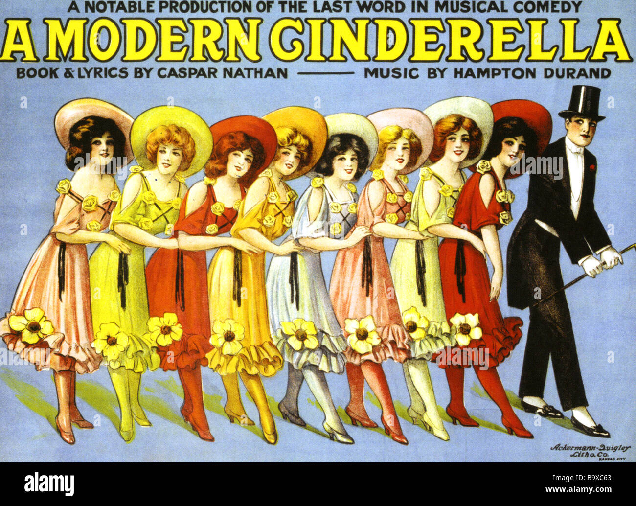 Une Cendrillon moderne 1917 comédie musicale basée sur le livre de Louisa May Alcott Banque D'Images