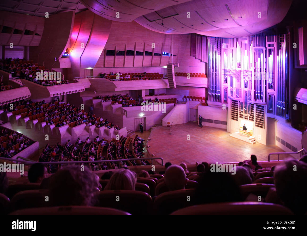 Moscou, Russie - le 10 octobre : Concert de musique pour orgue dans la Maison internationale de la musique. 10 octobre 2008 à Moscou, Russie. Banque D'Images