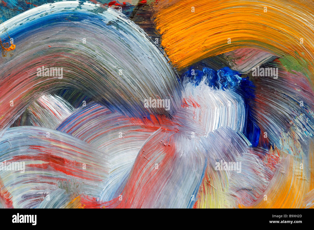 Extreme close-up de coups de pinceau - exécuter l'artisanat - couleurs Banque D'Images