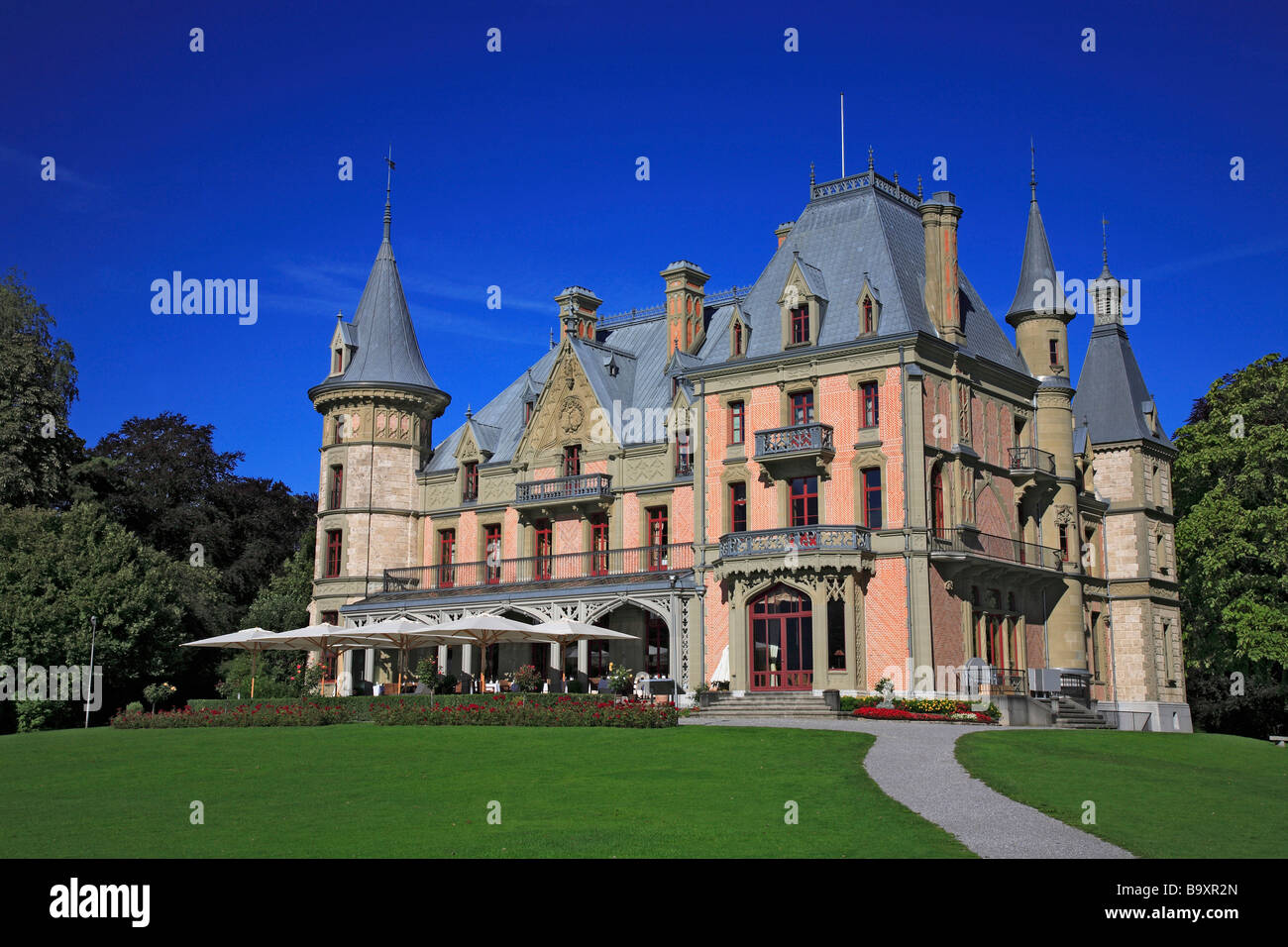 Chateau Schadau au lac de Thoune dans le canton de Berne Suisse de Thoune Banque D'Images