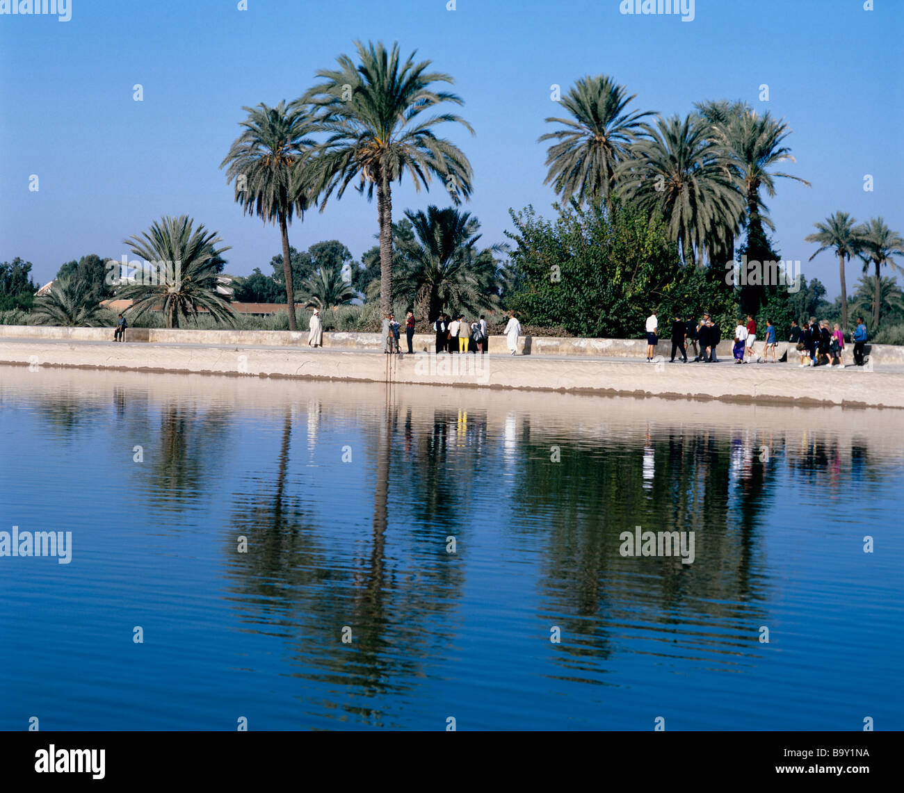 Les Jardins de la Menara Marrakech Maroc Banque D'Images