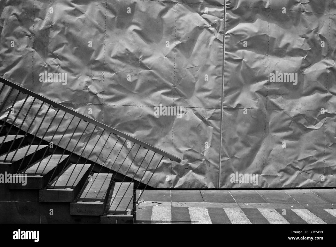 Metal Design mur. Banque D'Images