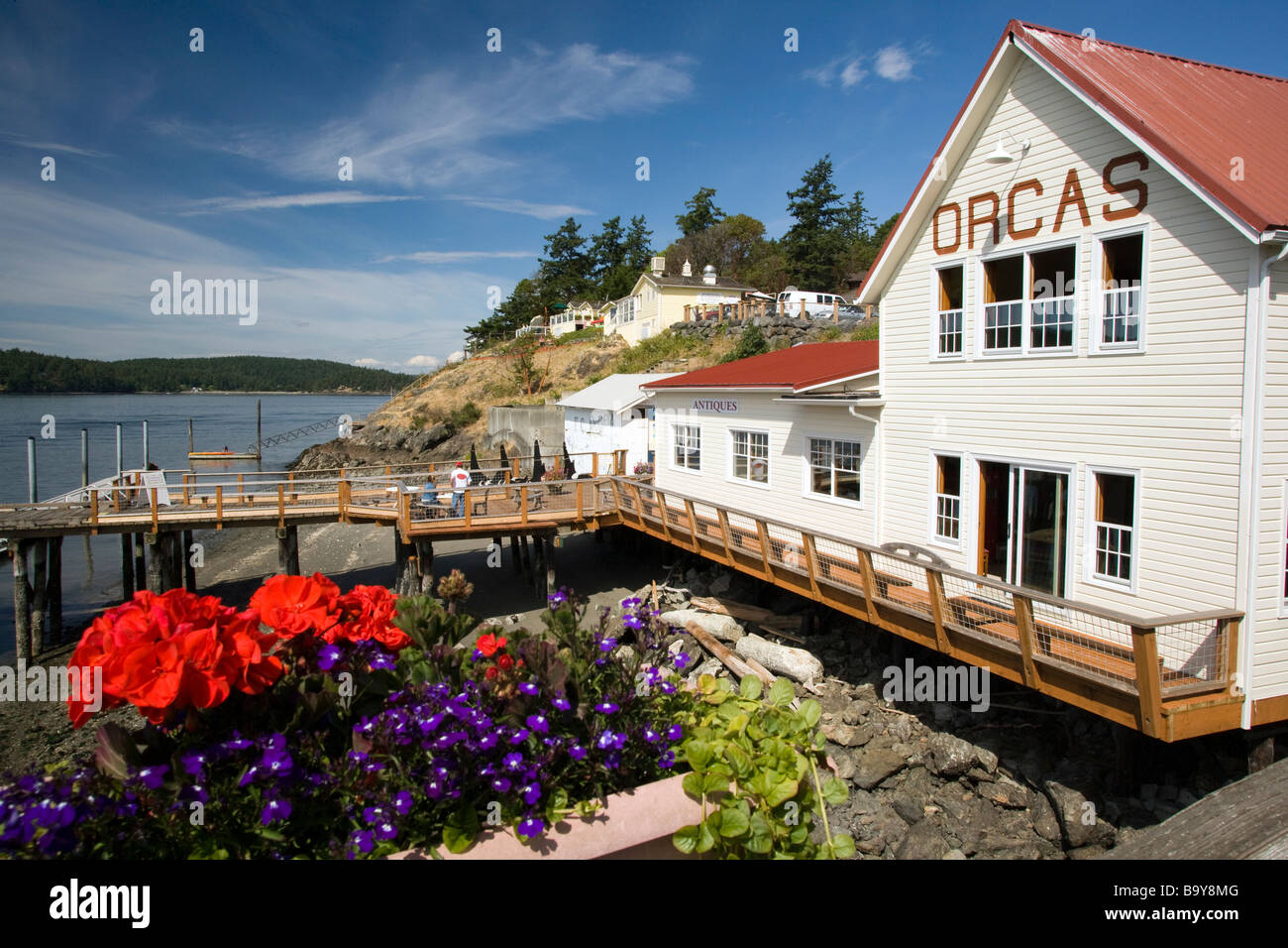 Pier sur Orcas Island, Washington Banque D'Images