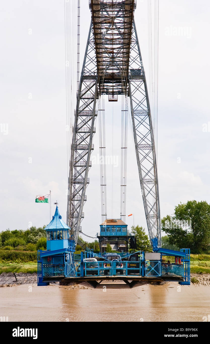 Transporter bridge sur la rivière Usk à Newport South Wales UK ouvert en 1906 par Ferdinand Arnodin designd Banque D'Images