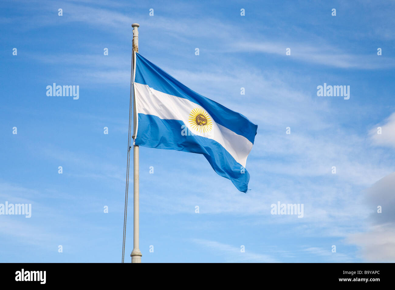 Drapeau national de l'Argentine en Amérique du Sud Banque D'Images