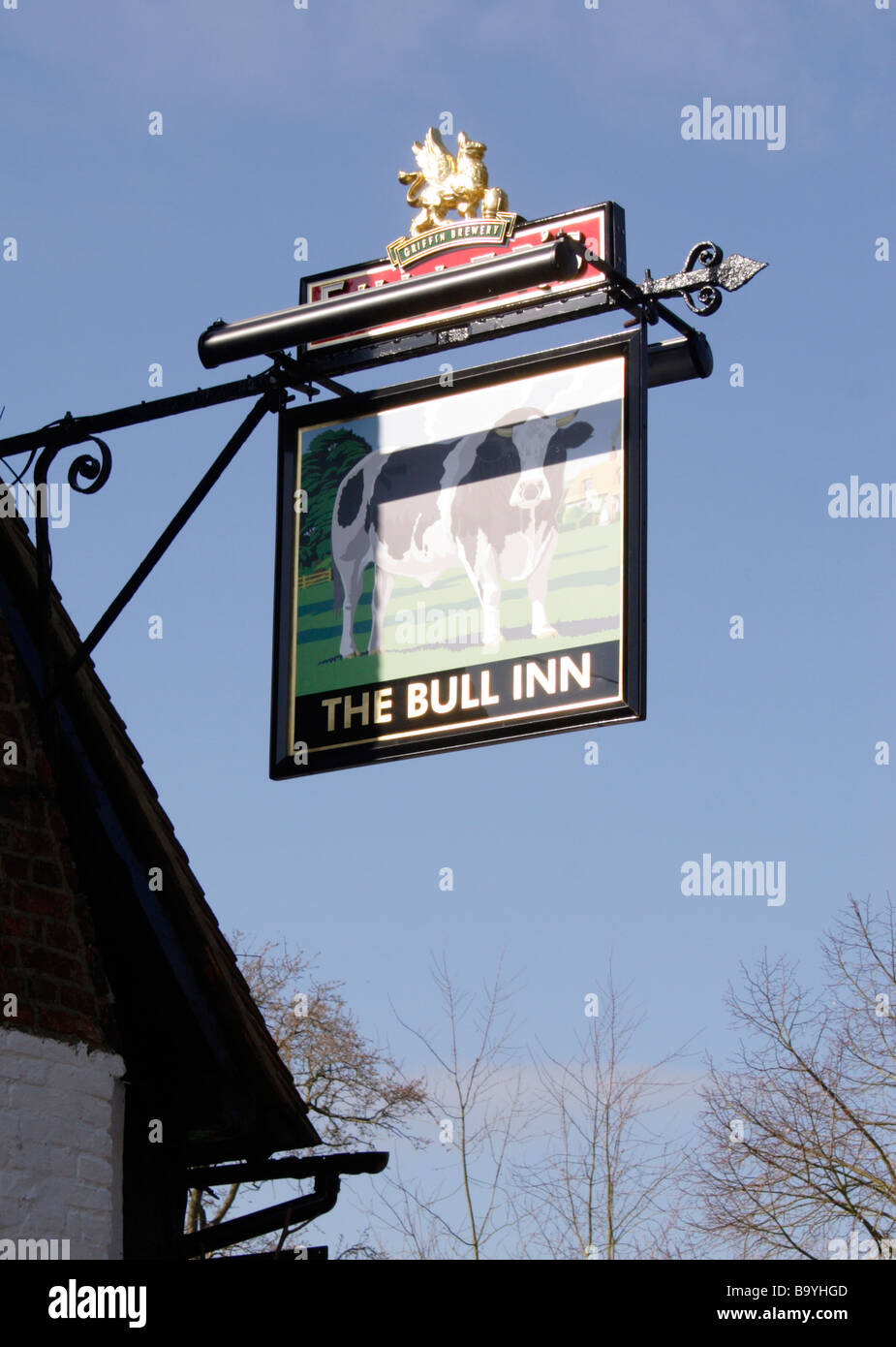 The Bull Inn enseigne de pub Sonning Berkshire Banque D'Images