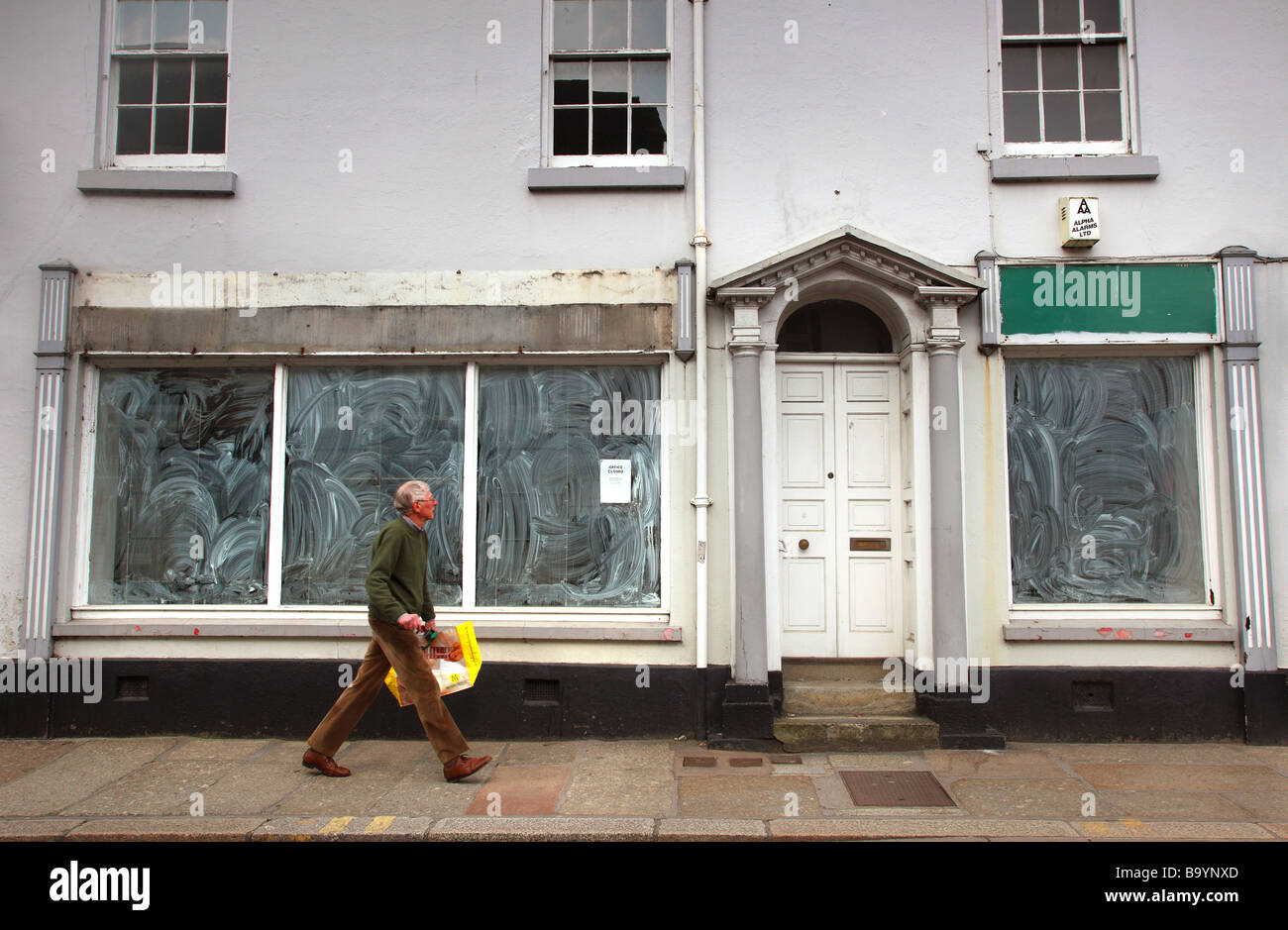 Boutique vide, Devon, UK. Banque D'Images