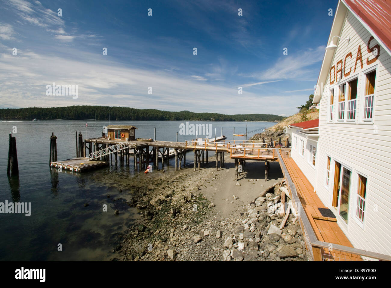 Pier sur Orcas Island, Washington Banque D'Images