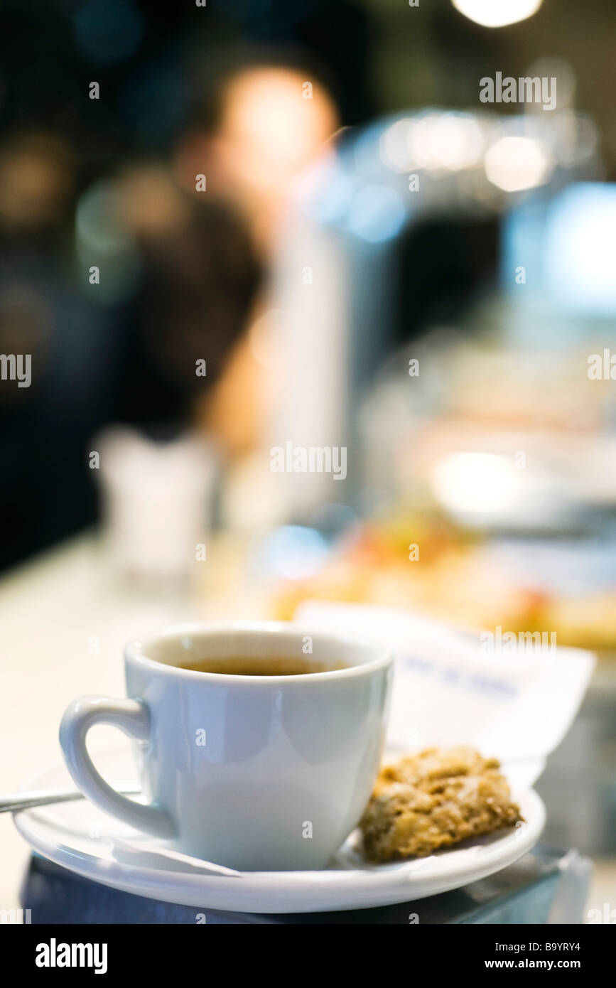 Tasse à café, cookie Banque D'Images