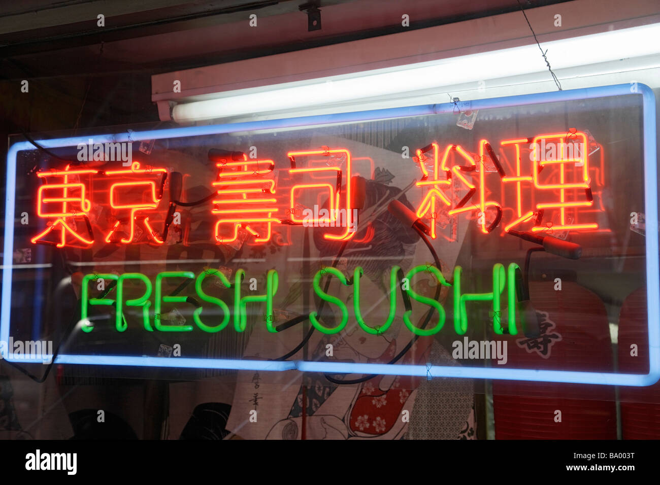 Restaurant Sushi Chinatown Manhattan New York City New York USA Banque D'Images