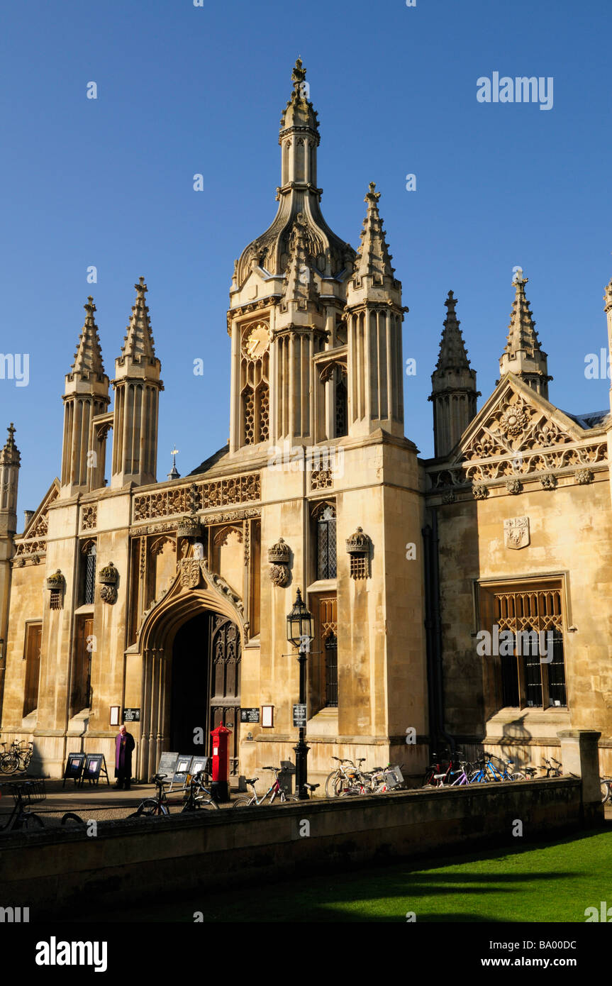 Kings College gatehouse sur Kings Parade Cambridge Angleterre UK Banque D'Images